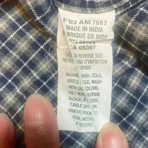 Columbia Mens long sleeve blue plaid button down shirt size Large - Picture 9 of 9